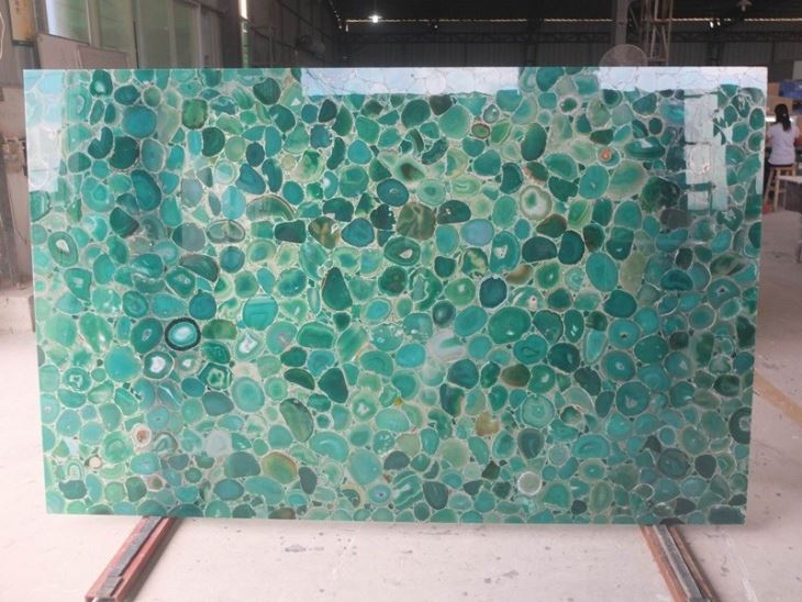 Natural Green Agate Stone Slab