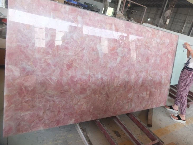Pink Agate Semi Precious Stone Slab